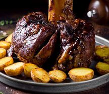 Оссобуко из Говядины с кукурузной полентой