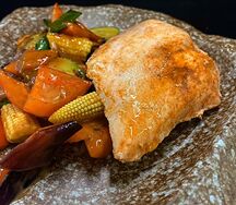 Куриное филе су-вид с овощами