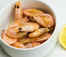 Креветки отварные