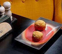 Картофель запеченный с соусом блю чиз