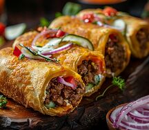 Жареная шаурма с говядиной