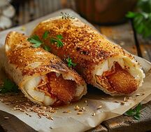 Жареная шаурма с минтаем