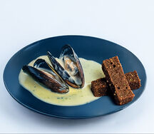 Мидии в сливочном соусе