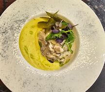 Бефстроганов из говядины с грибами и картофельным пюре