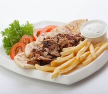 Сувлаки с курицей открытые