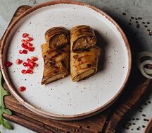 Блины с сыром и чесноком