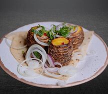 Картофель с салом на углях