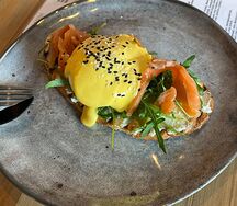 Багета с лососем