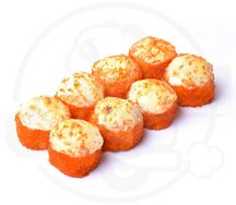 Запеченный ролл с креветкой