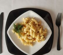 Макароны в сливочном соусе по-домашнему