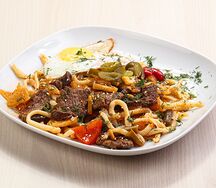 Лагман жаренный из говядины