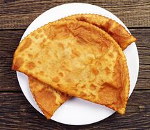 Чебурек с сыром и колбасой