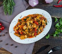 Овощи на углях рубленые