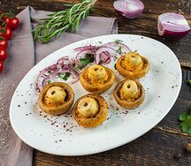 Грибы на углях (шампиньоны)