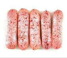 Эклеры с малиной и кокосом