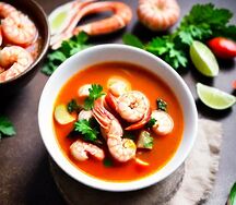 Суп Том ям с креветками