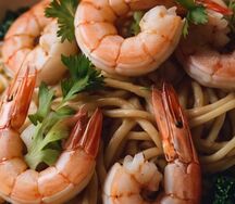 Удон с креветками