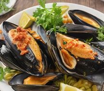 Мидии запеченные