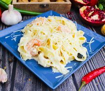 Паста с креветками