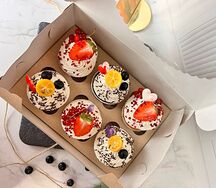 Бокс Капкейк микс  Шоколад-малина, малина со сливками