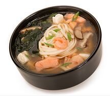 Мисо-рамен с морепродуктами 