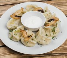 Вареники отварные с картофелем и грибами