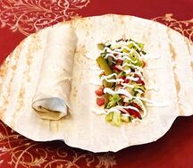 Шаурма вегетарианская с жареными овощами 