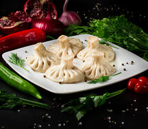 Хинкали с говядиной и свининой