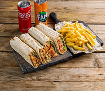 Шаурма классическая на двоих и картофель фри