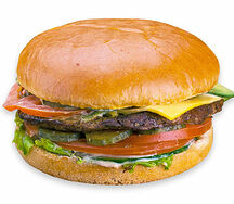 Чизбургер с куриной котлетой