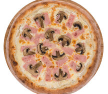 Пицца с ветчиной и грибами 