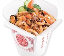 Вок с креветкой