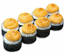 Запеченный ролл с лососем