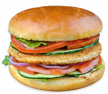 Бургер с куриной котлетой