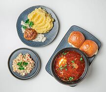 Бизнес-ланч: Борщ с пампушками