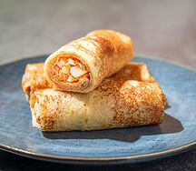 Блины, фаршированные капустой и яйцом