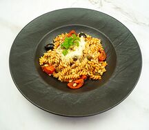 Джирандоле Аррабиата с оливками, томатами и каперсами