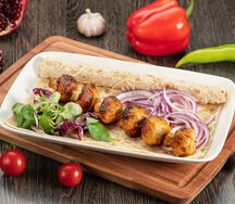 Жареные шампиньоны на углях