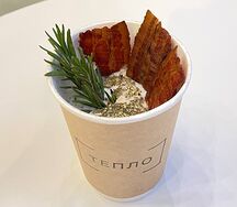 Овсяная каша с беконом