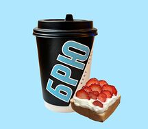 Латте клубничный чизкейк