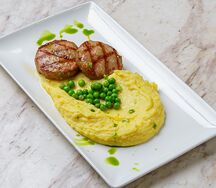 Домашние куриные котлеты с пюре