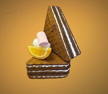 Вафля Апельсин и зефир