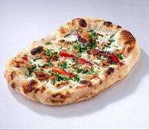 Курица, печеный перец, моцарелла