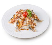( Закуски ) Угорь на рисе с унаги-соусом