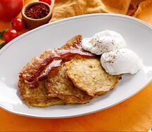 Картофельные драники с беконом