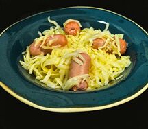 Паста с сосисками