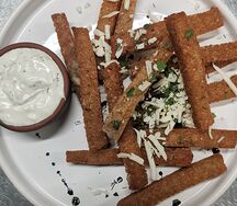 Гренки с сыром и чесноком