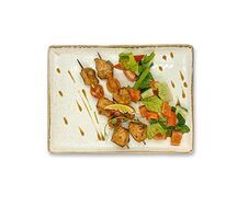 Шашлычок из семги с овощами