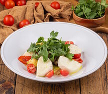 Салат с печёными овощами и Моцареллой