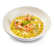 Ризотто с шафраном и креветками